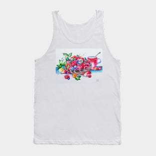 Strawberry watercolor Tank Top